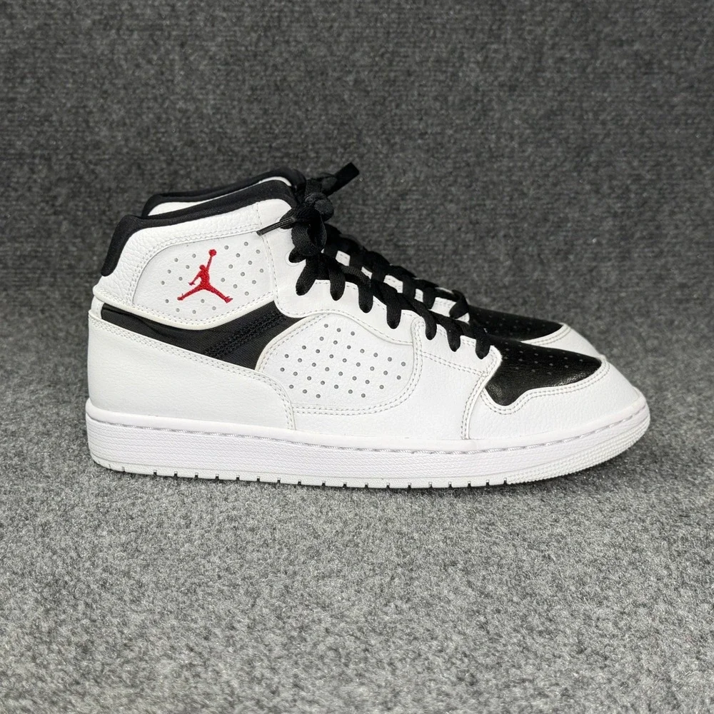 Jordan Access Basketball Shoes Men's 8.5 White Black University Red Athletic